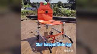 مقعد السلالم القابل للطي من سبيكة الألومنيوم المقوسة مع قماش بي في سي 4 عجلات و 6 مقبضات