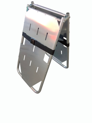 سعر جيد ألومنيوم سبيكة الصلبة اللوحة اثنين طيات طيات لنقل المريض مريحة لحمل الانترنت