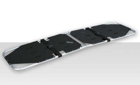 ألومنيوم سبيكة الصلبة اللوحة اثنين طيات طيات لنقل المريض مريحة لحمل