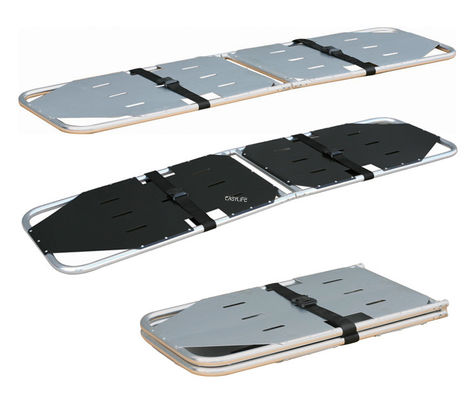 ألومنيوم سبيكة الصلبة اللوحة اثنين طيات طيات لنقل المريض مريحة لحمل