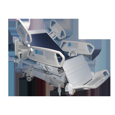 2200mm 950mm قابل للتعديل الكهربائية سرير مستشفى ICU في ABS أزرق أبيض للاستخدام المنزلي