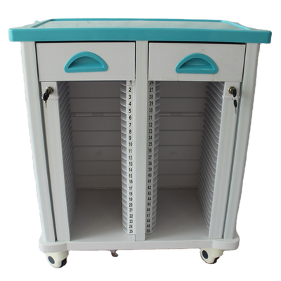 سعر جيد 680MM 40CM عربة المعدات الطبية عربة ABS المستشفى الطبية عربة يدوية صندوق ملف عربة الانترنت