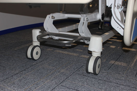 سرير مستشفى كهربائي مدلفن على البارد 85 بوصة للاستخدام المنزلي W105 أبيض مع مرحاض