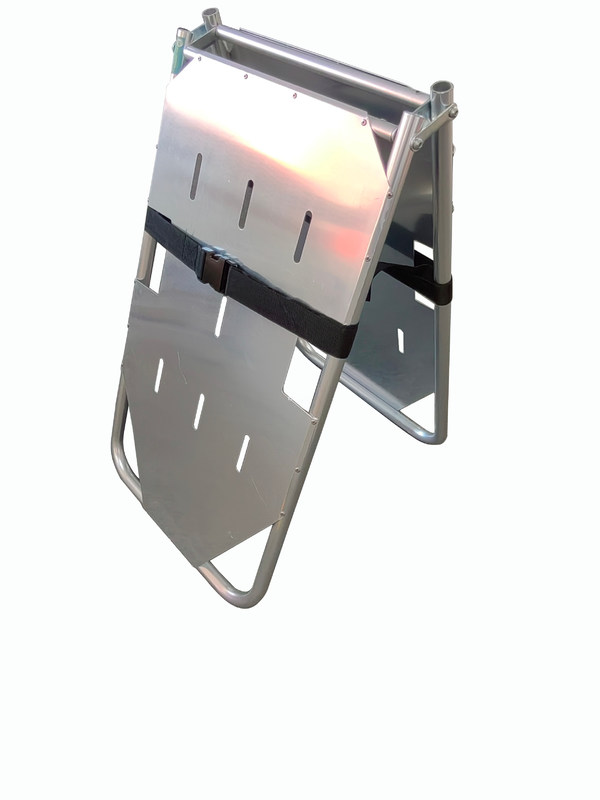 ألومنيوم سبيكة الصلبة اللوحة اثنين طيات طيات لنقل المريض مريحة لحمل